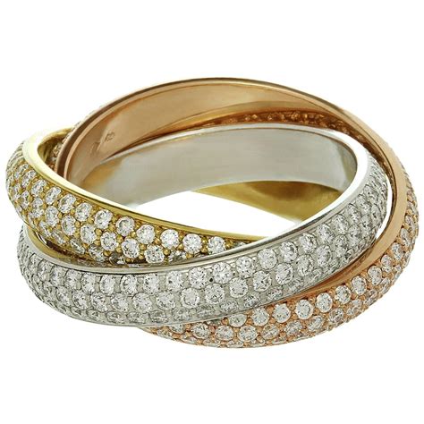 cartier 3 diamond ring|cartier ring 3 gold trinity.